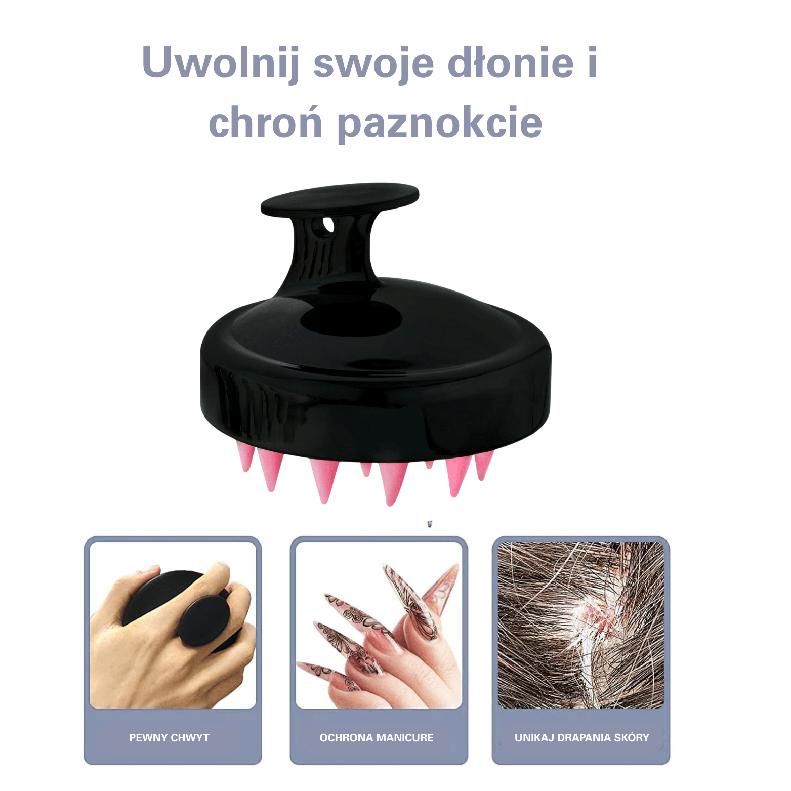 Hair Scalp Scrubber- szczotka do mycia i masażu skóry głowy